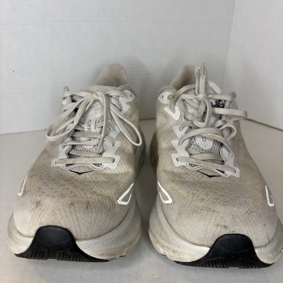 Hoka One One Clifton 9 White Running Shoes Mens 10.5 2E Wide - Picture 3 of 9